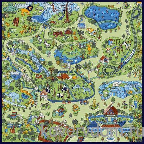 Детский развивающий ковер PTT Sorona Веселый Зоопарк  Детский развивающий ковер PTT Sorona Веселый Зоопарк