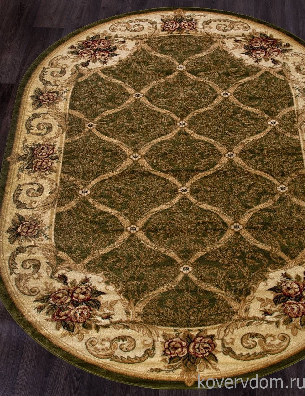 Ковер OLYMPOS D468 GREEN Овал