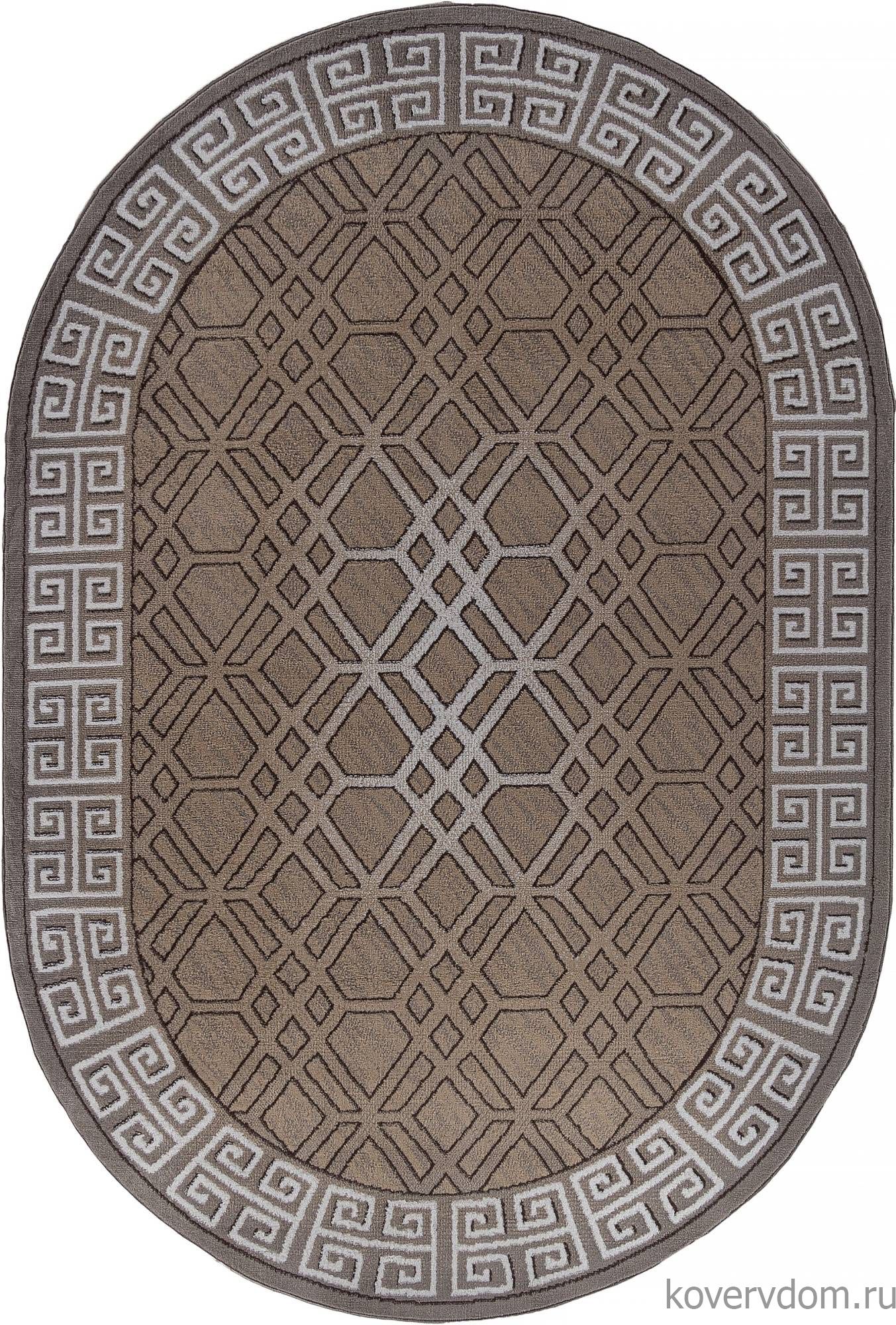 Ковер PRAGA 06027A BEIGE / DARK VIZON Овал