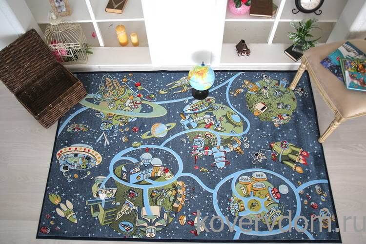 Детский развивающий ковер PTT Sorona Вселенная Детский развивающий ковер PTT Sorona Вселенная