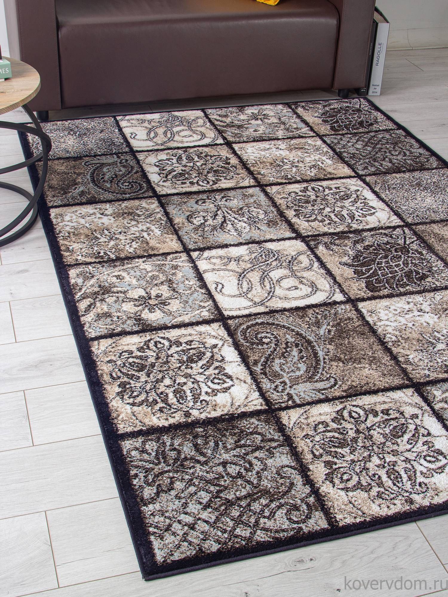 Ковер VALENCIA ДЕЛЮКС D328 BROWN / КОРИЧНЕВЫЙ