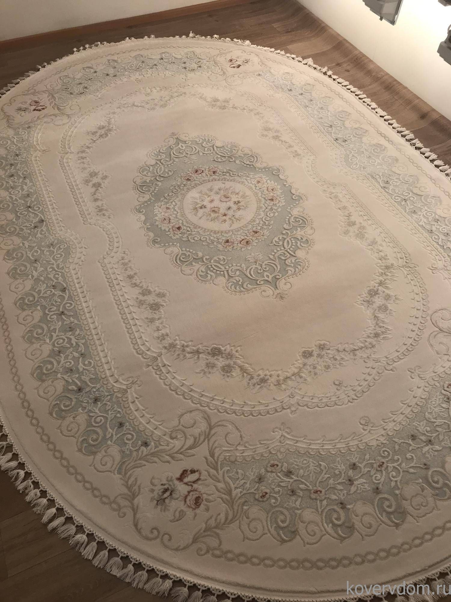 Ковер HUNKAR 7926 BEYAZ / BEYAZ Овал