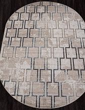 Круглый ковер SIERRA F353 BEIGE-BLUE Овал