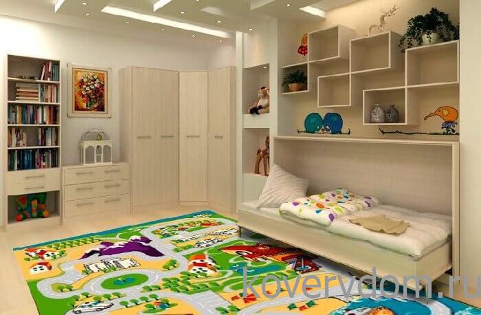 Ковер детский FUNKY TOP UGO green