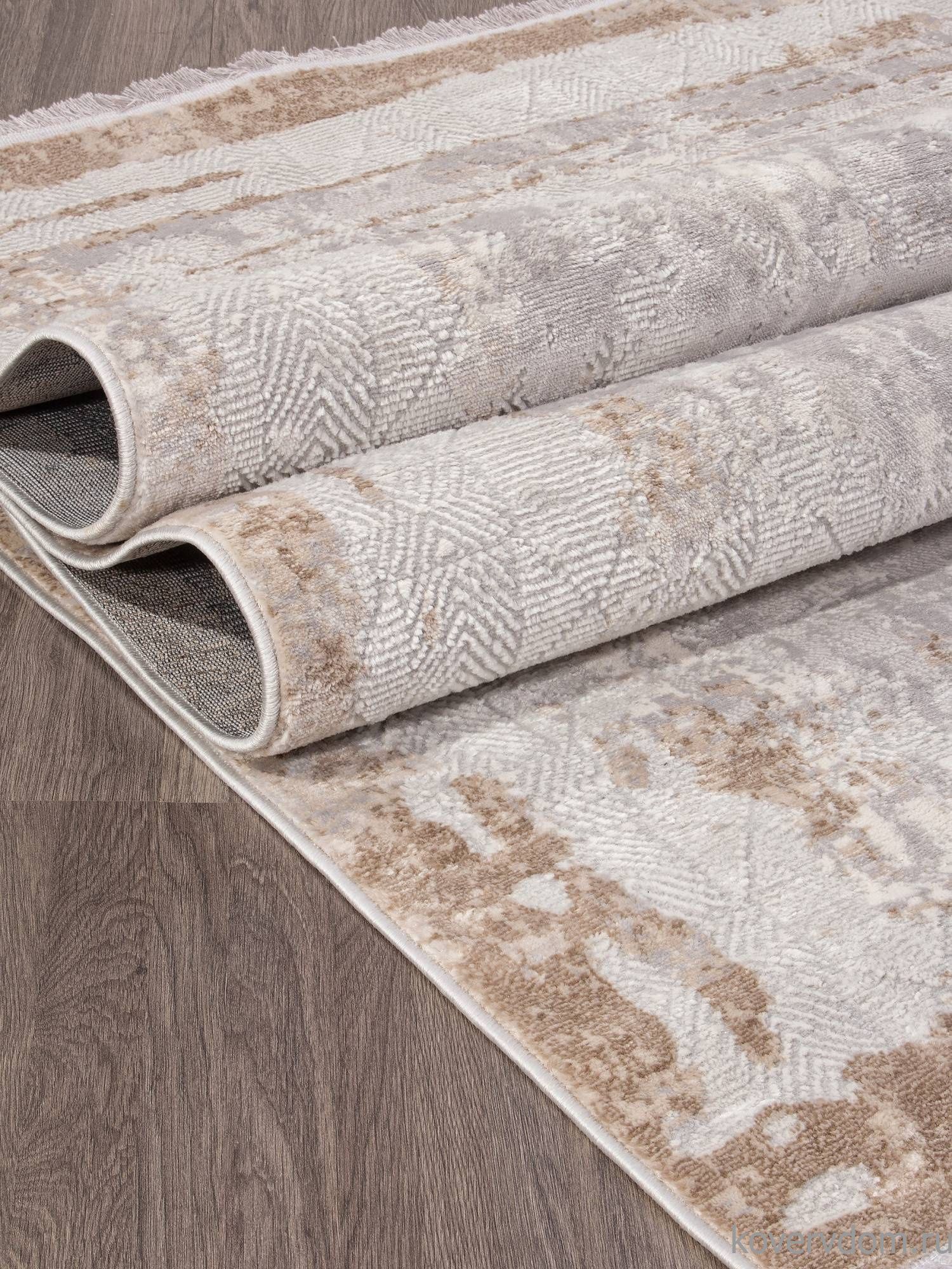 Ковер ALANYA 22464A WHITE / GREY SHR Ковер ALANYA 22464A WHITE / GREY SHR