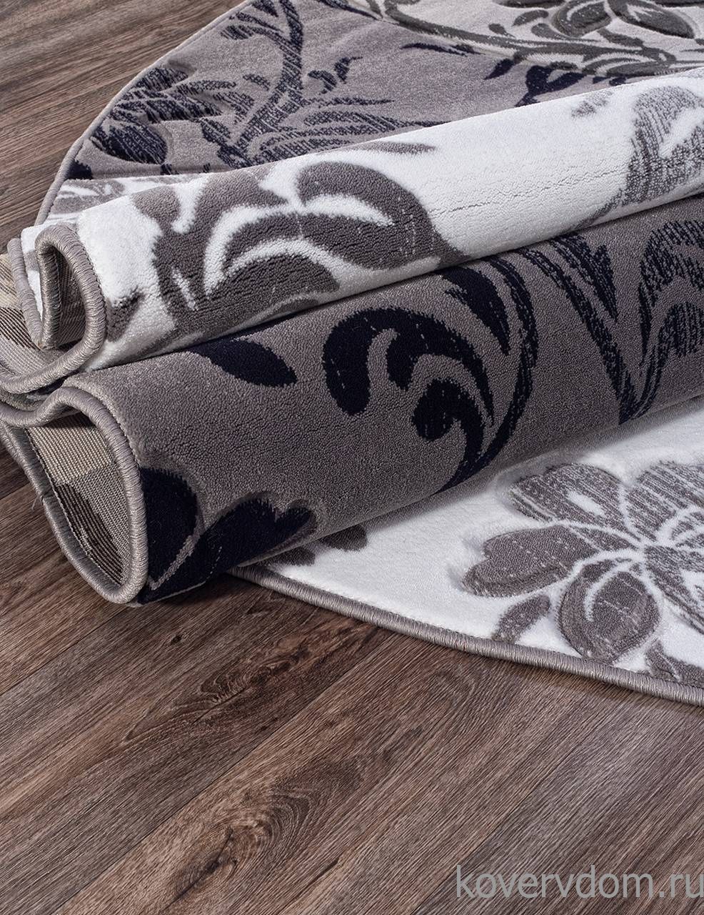 Ковер MEGA CARVING D268 GRAY Овал Ковер MEGA CARVING D268 GRAY Овал