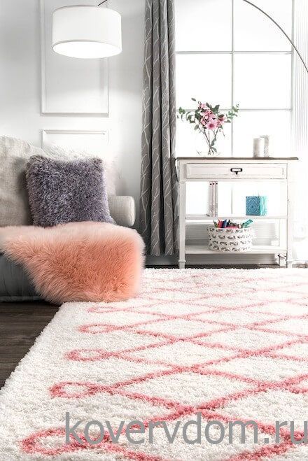 Ковер ручной работы SHAGGY MOROCCO ivory-pink