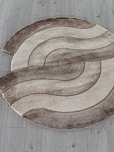 Круглый ковер в зал SAFIR 00836A BROWN / BROWN Круг