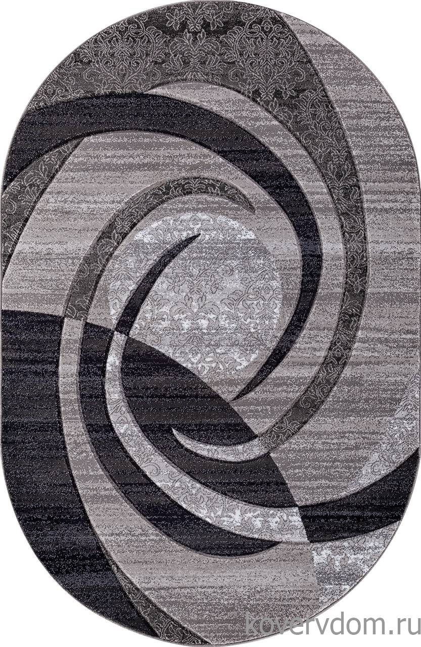 Ковер MEGA CARVING d264 GRAY Овал Ковер MEGA CARVING d264 GRAY Овал