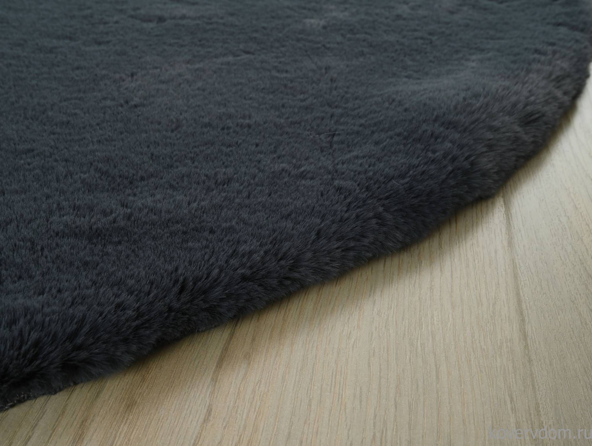 Ковер из искусственного меха RABBIT PREMIUM MS1000 ANTRACITE Круг