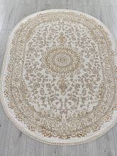Ковер из Турции из полипропилена MOSSO 27239A CREAM / GOLD Овал